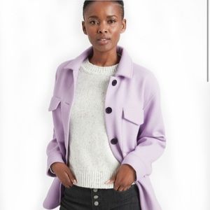 Banana Republic Oversized Shirt Jacket in Lilac- S